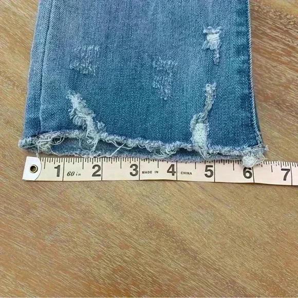 Judy Blue Slim Fit Destroyed Hem Straight Leg Denim 7 - Picture 12 of 15